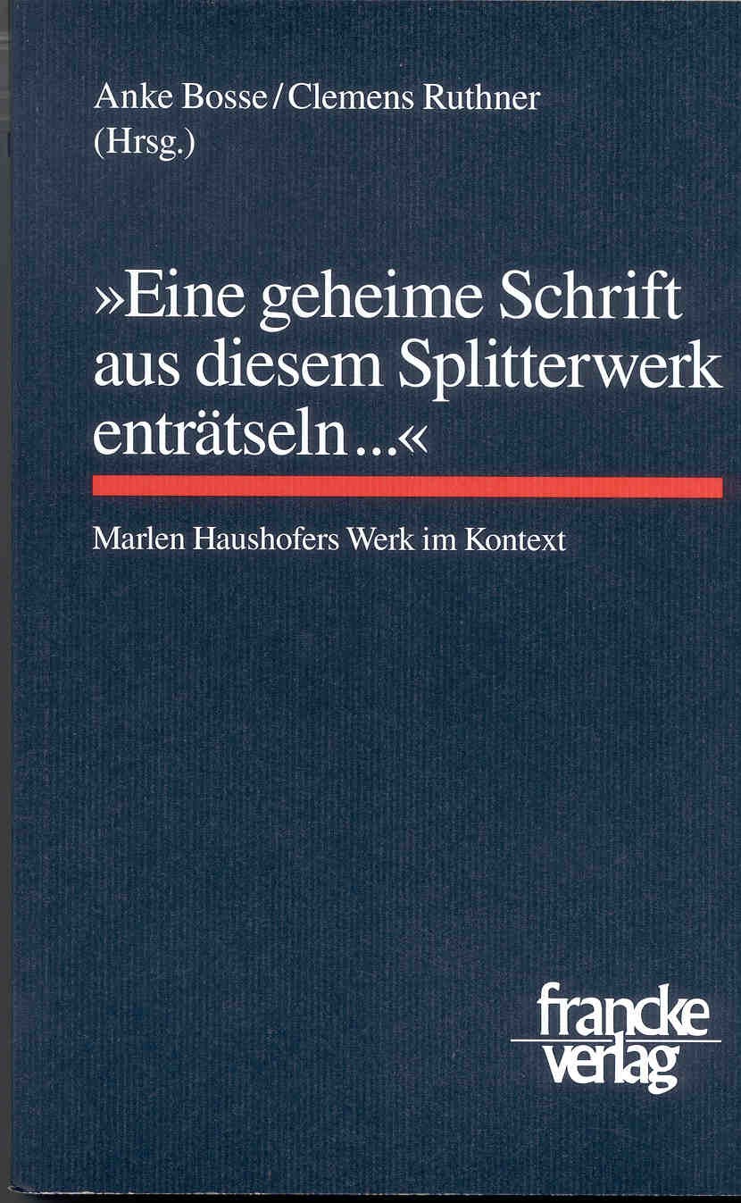 Copyright: Francke Verlag, Anke Bosse et Clemens Ruthner