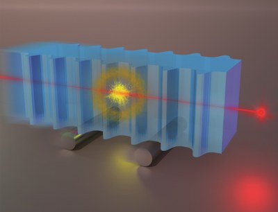 Light penetrating a material with a low refractive index passes without interacting with the atoms that constitute it