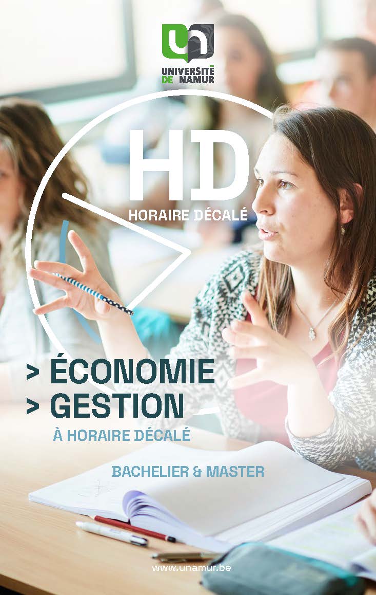 Brochure bachelier et master en économie gestion à horaire décalé