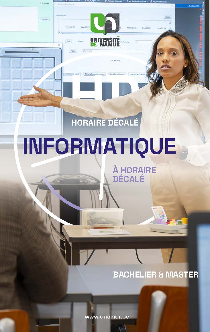 Brochure bachelier et master en informatique à horaire décalé