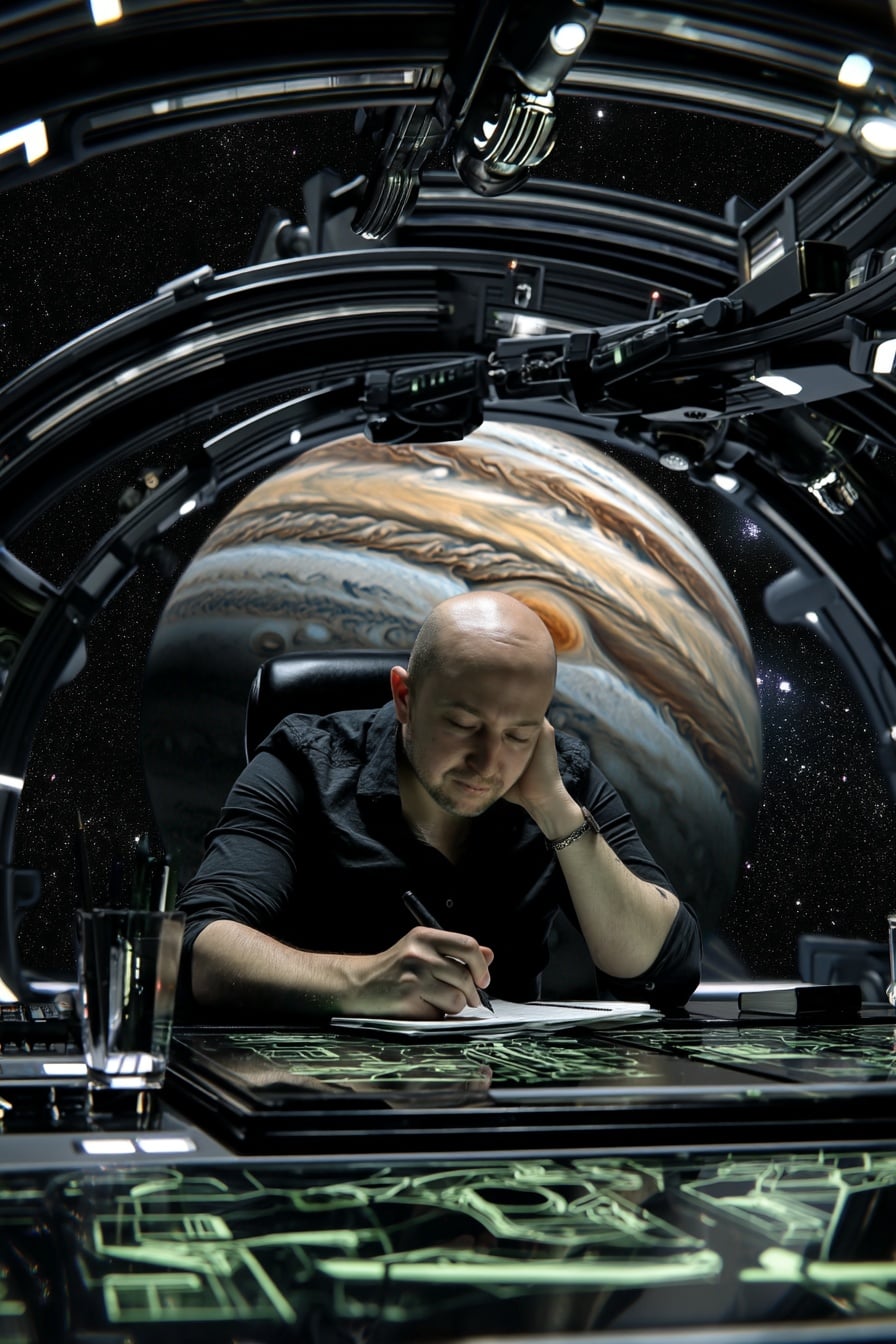 Andre Fuzfa orbiting Jupiter