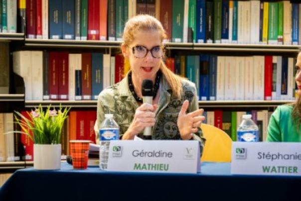 Photo de Géraldine Mathieu lors d'un colloque organisé par le Centre Vulnérabilités et Sociétés