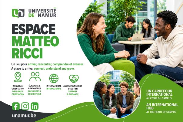Espace Matteo Ricci de l'UNamur - activités 2026-2027