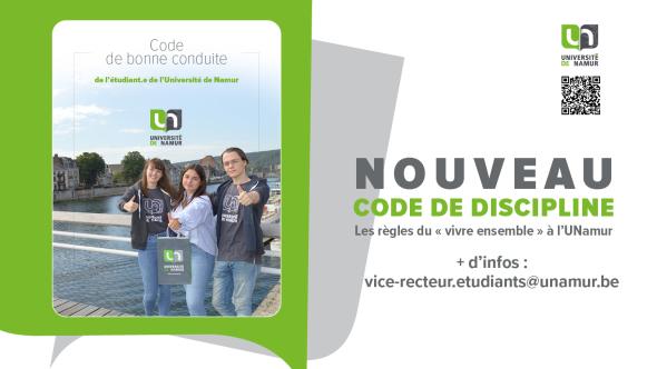 Image de la couverture du code de bonne conduite de l'étudiant de l'UNamur