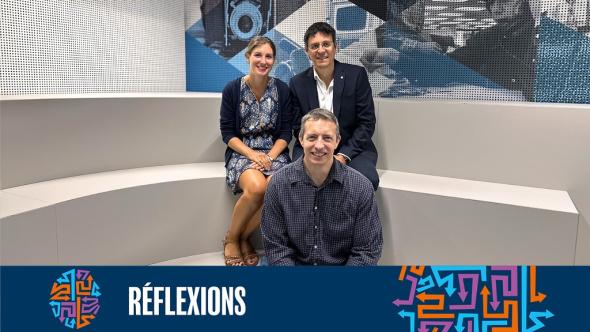 Photo des intervenants du podcast ULiège, dont Anne-Sophie Libert (UNamur)