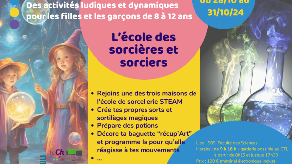 Affiche des stages éveil au STEAM