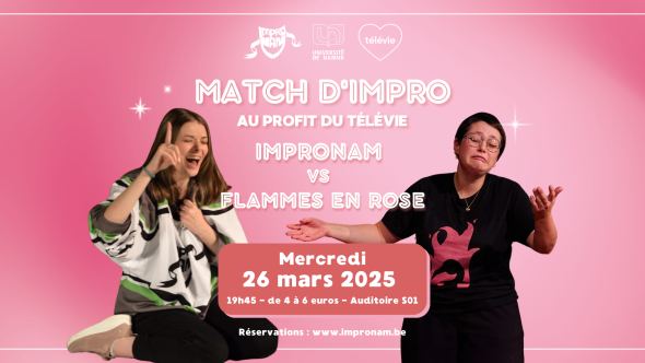 Affiche match d'impro au profit du Télévie