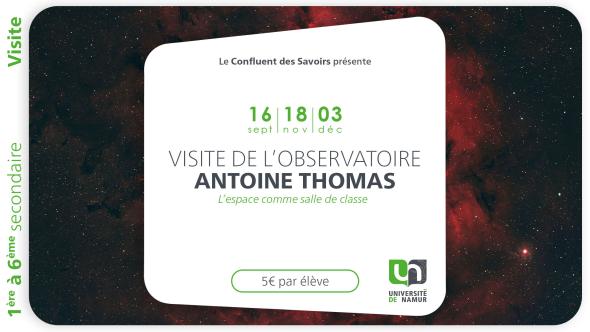 Banner des visites scolaires de l'observatoire