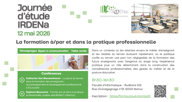 Affiche journée d'étude IRDENa du 12 mai 2026