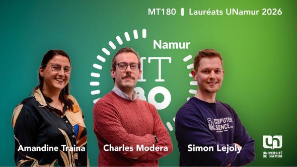 Les 3 lauréats de la finale namuroise de MT180