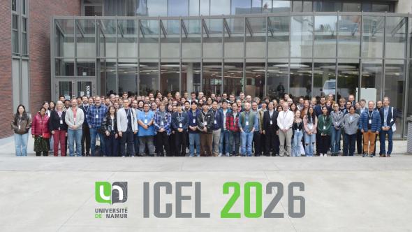 Photo de groupe des participants à l'ICEL2026 - UNamur, Belgique
