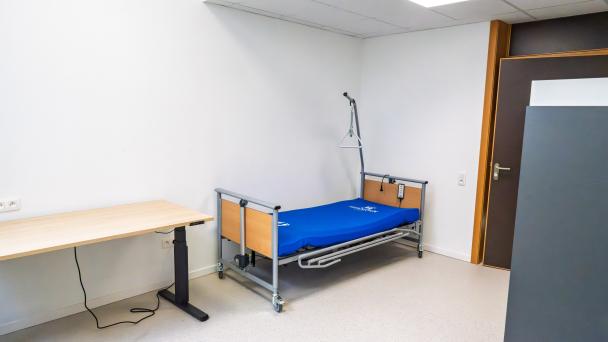 Exemple de chambre aménagée PMR à l'UNamur