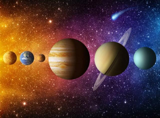 Représentation des planètes de notre système solaire