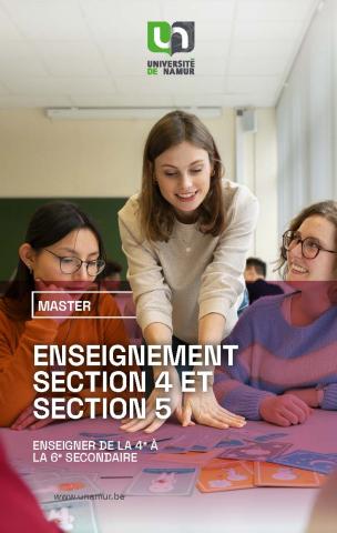 Brochure master en enseignement section 4 et section 5