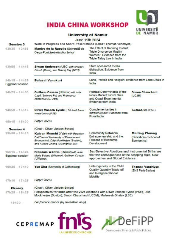 Programme India China Workshop part 2