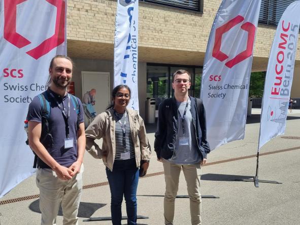 Dr. Romain Losa, Dr. Akshitha Selvaraj et Maxence Bonnevial de l'équipe RCO de l'UNamur participent à l’EuCOMC 2025, Berne (Suisse)