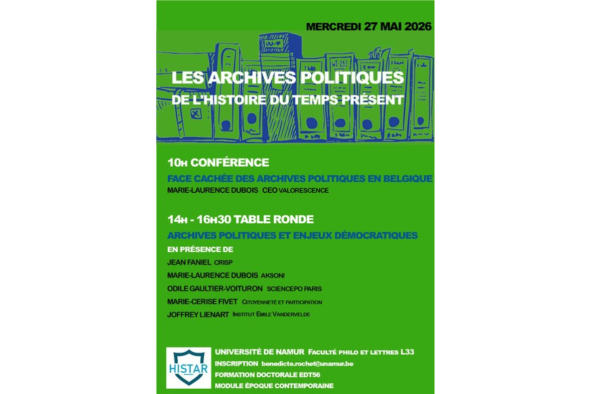 Affiche de l'événement "Les archives politiques. De l'histoire du temps présent)