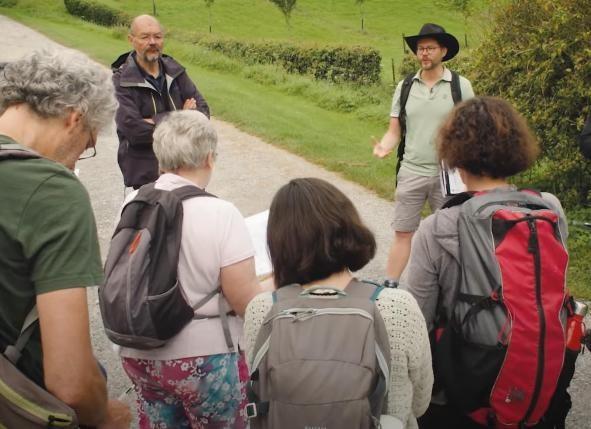 Groupe en formation durant les ateliers du paysage de l'UNamur