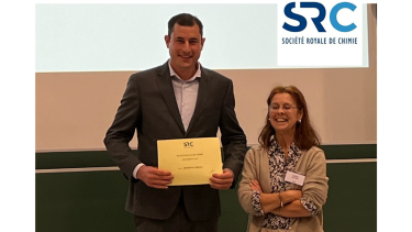 Guillaume Berionni recevant le prix triennal de la SRC (2024)