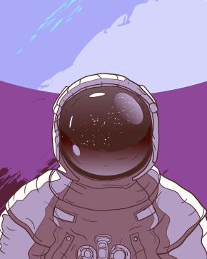 Banner Space Week Astronaure