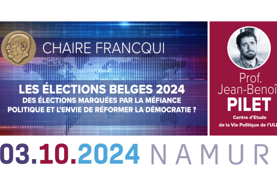 Affiche chaire Francqui 2024 - JB Pilet
