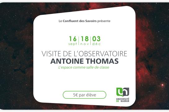 Banner des visites scolaires de l'observatoire