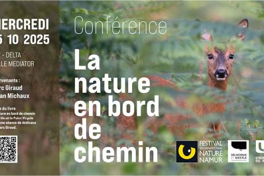 Visuel de la conférence "La nature en bord de chemin" dans le cadre du FINN 2025
