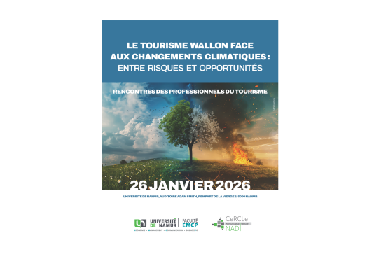 Affiche de la journée d'étude - Le tourisme face aux changements climatiques : entre risques et opportunités