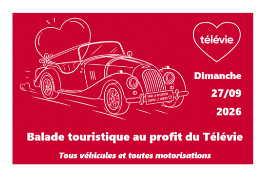 Affiche de la balade touristique au profit du Télévie organisée par l'UNamur le 27/09/2026