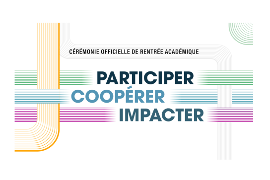 Visuel de la céémonique officielle de la rentrée académique 2026-2027 de l'UNamur