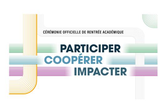 Visuel de la céémonique officielle de la rentrée académique 2026-2027 de l'UNamur