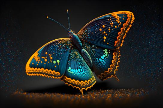 Papillon fluorescent