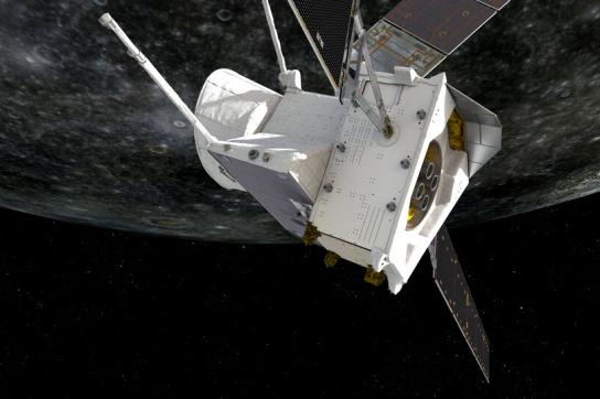 BepiColombo flying by Mercury