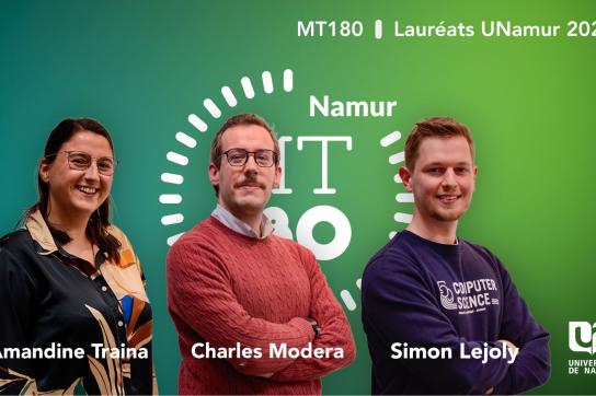 Les 3 lauréats de la finale namuroise de MT180